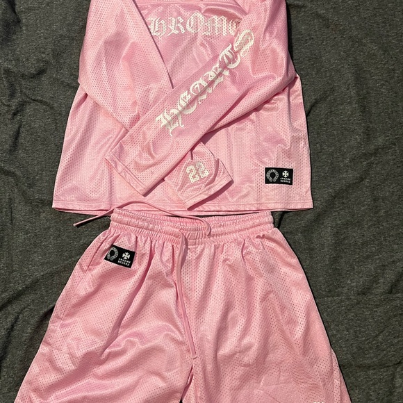Chrome Hearts Other - Authentic Chrome Hearts Pink Mesh Jersey Set